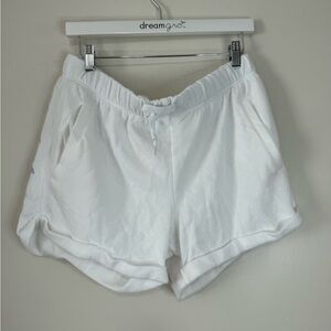 PINK NWT Women's White Boyfriend fit shorts in size large